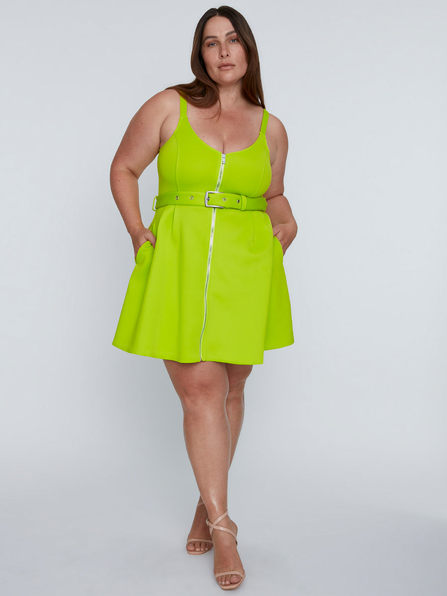 lime green plus size dress